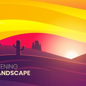 Evening Landscape Illustration